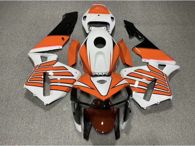 Alas Naranjas & Blancas 2005-2006 Honda CBR600RR Carenados Moto