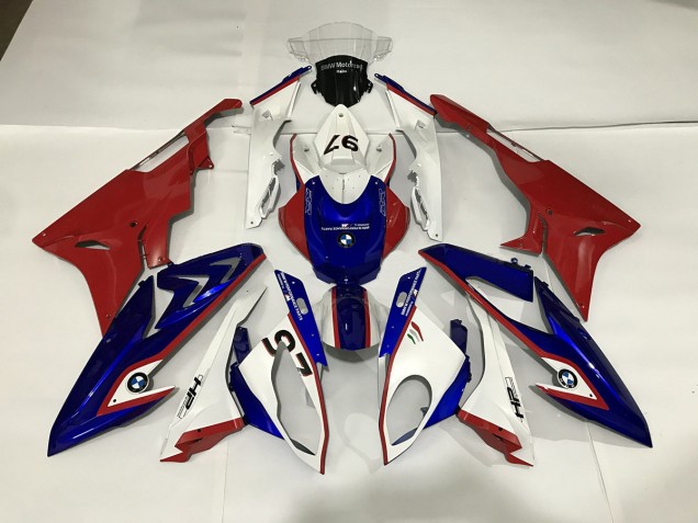 Alienígena Azul & Blanco 2009-2014 BMW S1000RR Carenados Moto