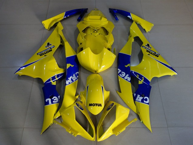 Amarillo Brillante Camel 2008-2016 Yamaha R6 Carenados Moto