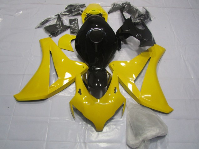 Amarillo Claro & Negro 2008-2011 Honda CBR1000RR Carenados Moto