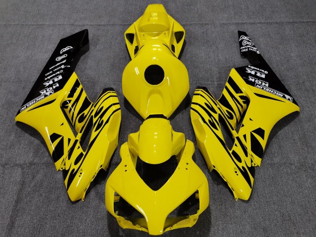 Amarillo Negro Llama 2004-2005 Honda CBR1000RR Carenados Moto