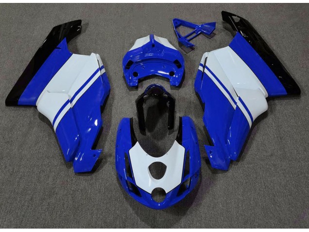 Azul Brillante & Blanco 2003-2004 Ducati 749 999 Carenados Moto
