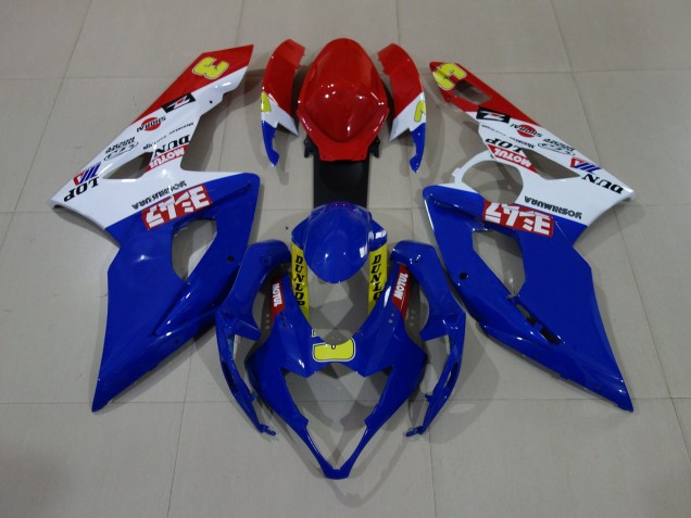Azul Brillante / Blanco / Rojo 2005-2006 Suzuki GSXR 1000 Carenados Moto