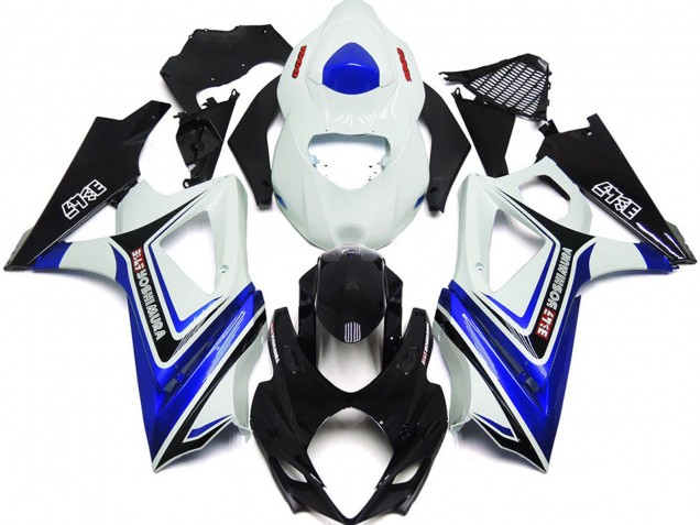 Azul Brillante Con Estilo Blanco & Negro OEM 2007-2008 Suzuki GSXR 1000 Carenados Moto