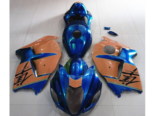 Azul Brillante & Marrón 1997-2007 Suzuki GSXR 1300 Carenados Moto