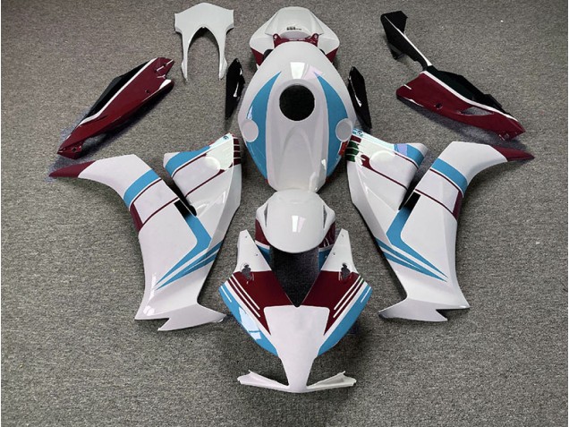 Azul Claro Brillante & Granate 2012-2016 Honda CBR1000RR Carenados Moto