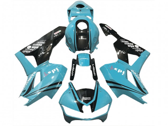 Azul Claro & Logotipos 2013-2023 Honda CBR600RR Carenados Moto