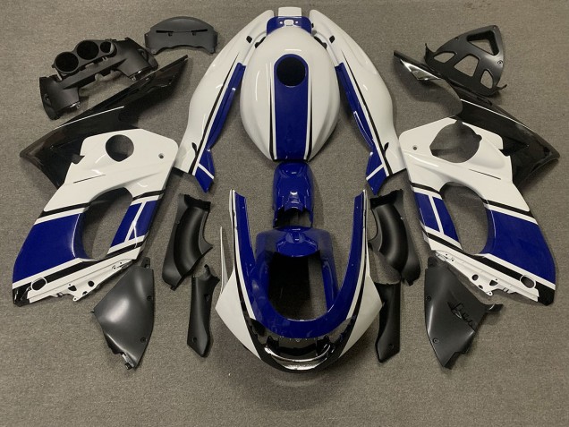 Azul Oscuro & Blanco 1998-2007 Yamaha YZF600 Carenados Moto
