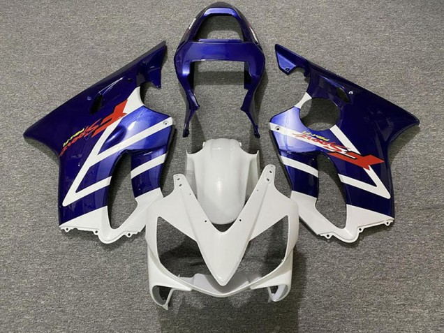 Azul Profundo & Blanco 2001-2003 Honda CBR600 F4i Carenados Moto
