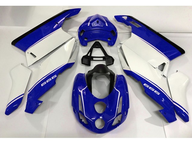 Blanco Azul & Negro 2003-2004 Ducati 749 999 Carenados Moto