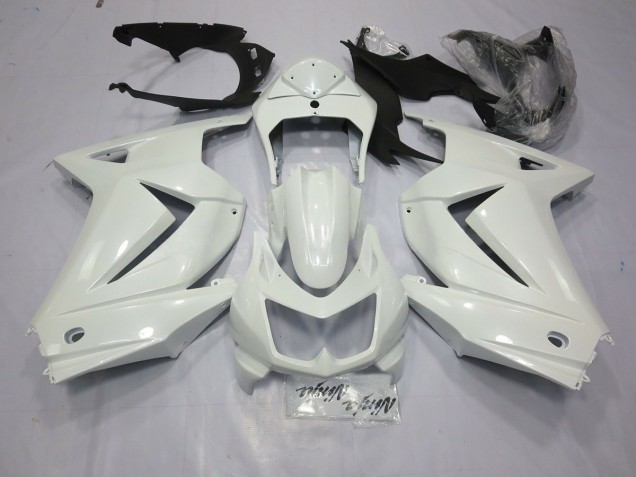 Blanco Brillante 2008-2012 Kawasaki Ninja 250 Carenados Moto