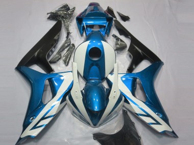 Blanco Brillante & Azul 2006-2007 Honda CBR1000RR Carenados Moto