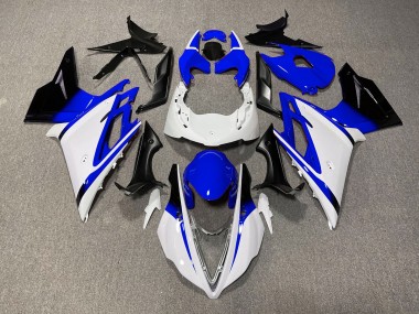 Blanco Brillante & Azul 2013-2016 Triumph Daytona 675 Carenados Moto