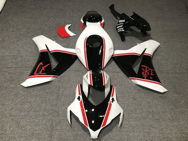 Blanco Brillante Rojo & Negro 2008-2011 Honda CBR1000RR Carenados Moto