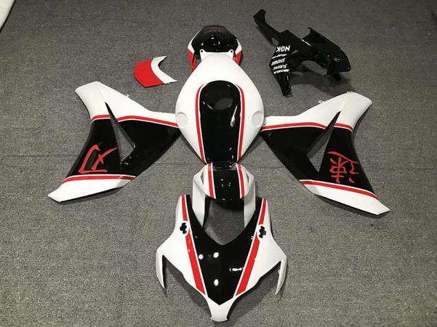 Blanco Brillante Rojo & Negro 2008-2011 Honda CBR1000RR Carenados Moto