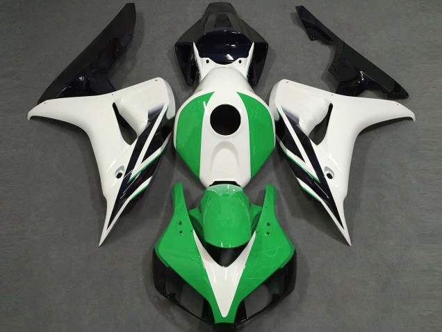 Blanco Brillante Verde Negro 2006-2007 Honda CBR1000RR Carenados Moto