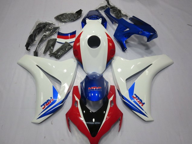 Blanco Rojo & Azul 2008-2011 Honda CBR1000RR Carenados Moto