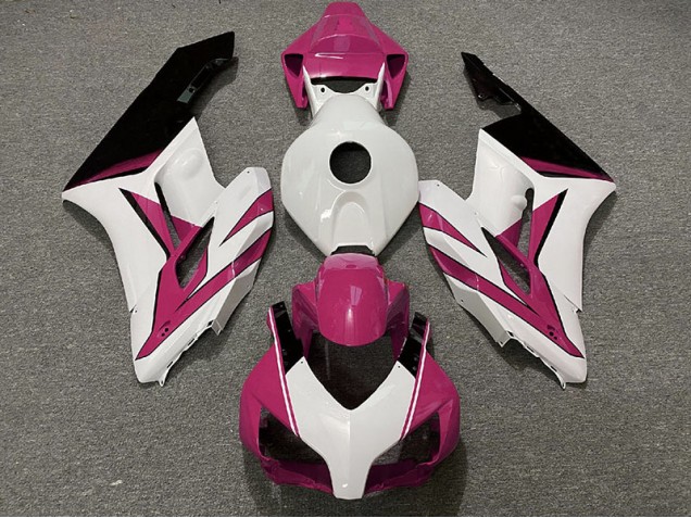 Blanco Rosa & Negro Brillante 2004-2005 Honda CBR1000RR Carenados Moto