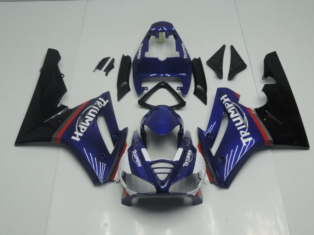 Brillo Azul & Rojo 2009-2012 Triumph Daytona 675 Carenados Moto