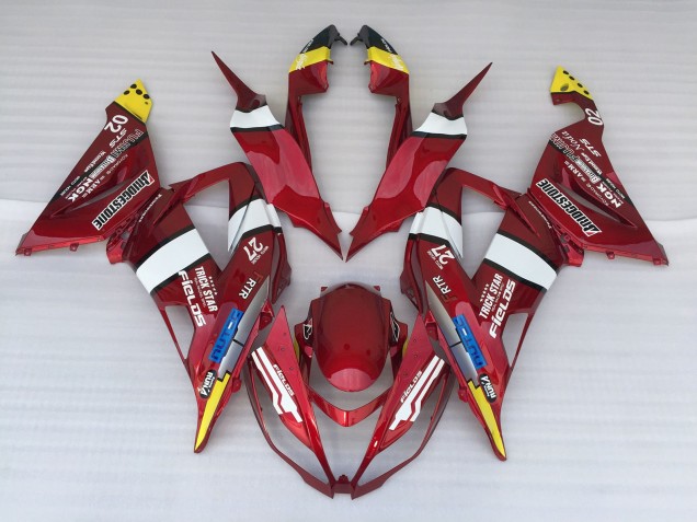 Caramelo De Manzana 2013-2018 Kawasaki ZX6R Carenados Moto