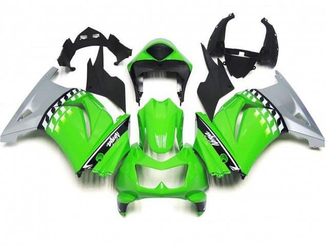 Cuadro Verde & Negro 2008-2012 Kawasaki Ninja 250 Carenados Moto