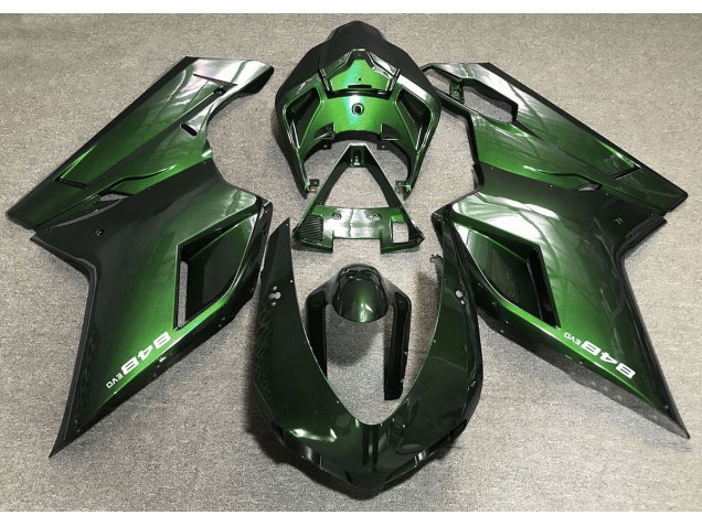 De Color Verde Oscuro 2007-2014 Ducati 848 1098 1198 Carenados Moto