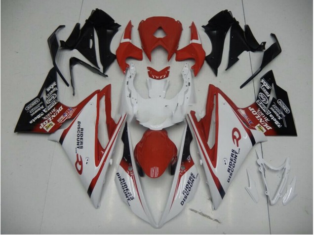 Desvanecimiento Rojo Negro 2013-2016 Triumph Daytona 675 Carenados Moto
