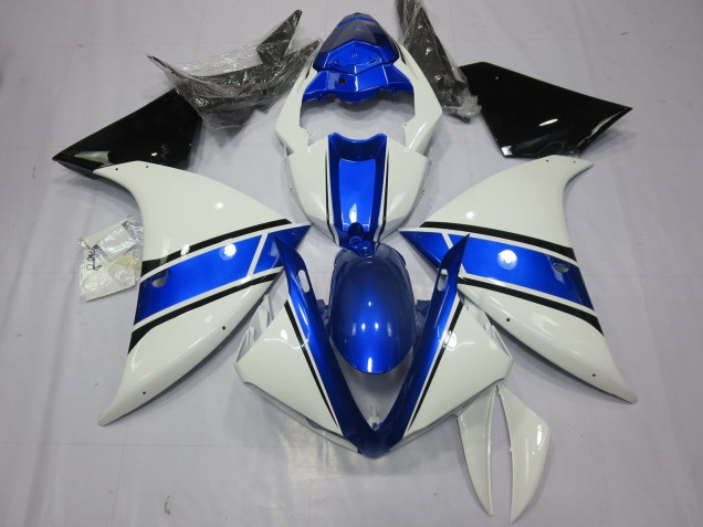 Diseño Blanco & Azul 2012-2014 Yamaha R1 Carenados Moto