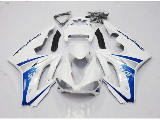 Estilo Blanco & Azul 2006-2008 Triumph Daytona 675 Carenados Moto