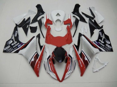 Estilo Rojo Blanco & Negro 2013-2016 Triumph Daytona 675 Carenados Moto