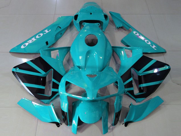 Estilo Verde Azulado OEM 2005-2006 Honda CBR600RR Carenados Moto