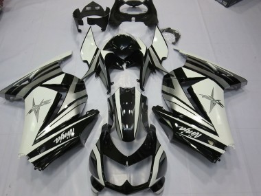 Estrella De Plata Blanca 2008-2012 Kawasaki Ninja 250 Carenados Moto