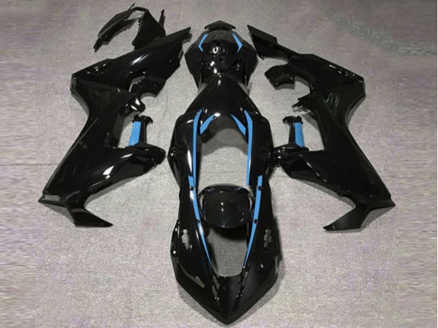 Forro Negro Brillante & Azul Claro 2017-2023 Honda CBR1000RR Carenados Moto