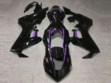 Forro Negro Brillante & Morado 2017-2023 Honda CBR1000RR Carenados Moto