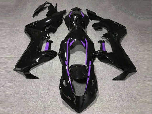 Forro Negro Brillante & Morado 2017-2023 Honda CBR1000RR Carenados Moto