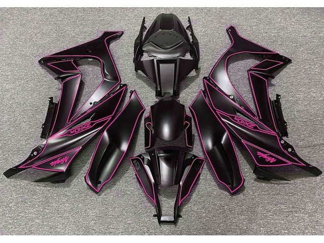 Forro Negro Mate & Rosa 2011-2015 Kawasaki ZX10R Carenados Moto