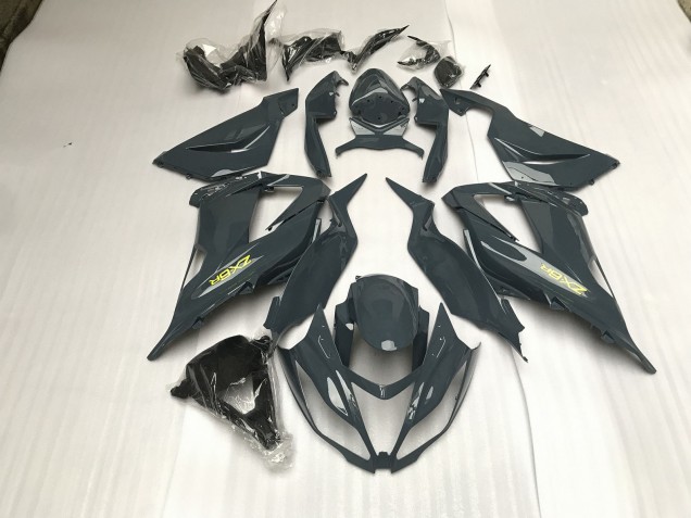 Gris Brillante 2013-2018 Kawasaki ZX6R Carenados Moto