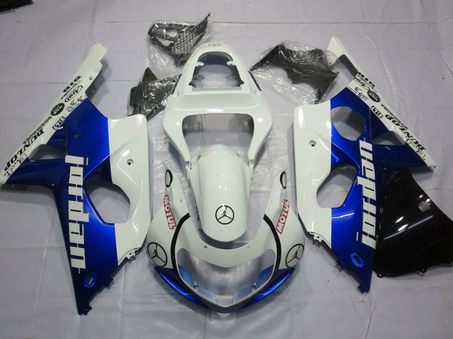 Jordan Azul & Blanco 2000-2002 Suzuki GSXR 1000 Carenados Moto