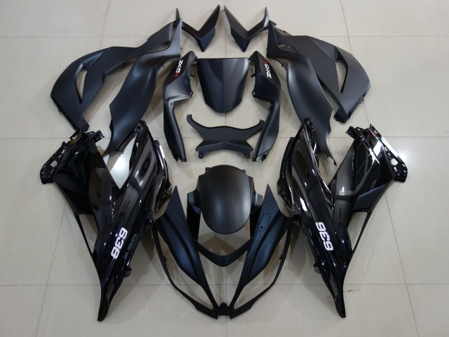 Logotipo 636 Negro Brillante 2007-2008 Kawasaki ZX6R Carenados Moto
