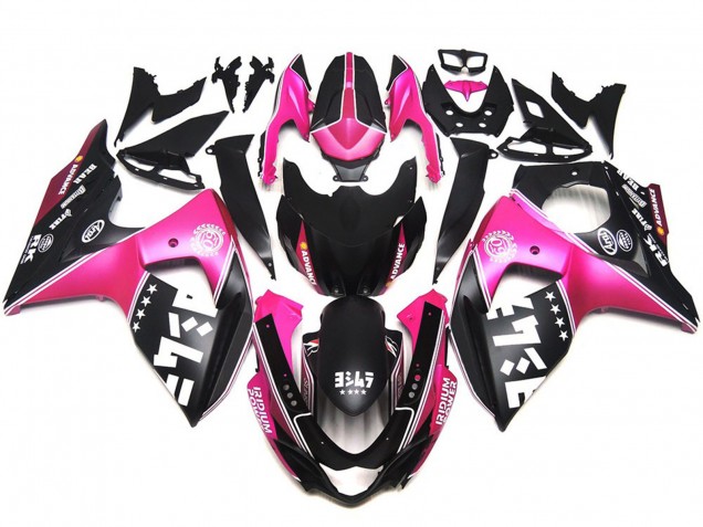 Logotipos Personalizados Rosa Mate 2009-2016 Suzuki GSXR 1000 Carenados Moto