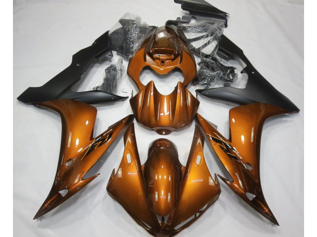 Naranja Brillante & Negro 2004-2006 Yamaha R1 Carenados Moto