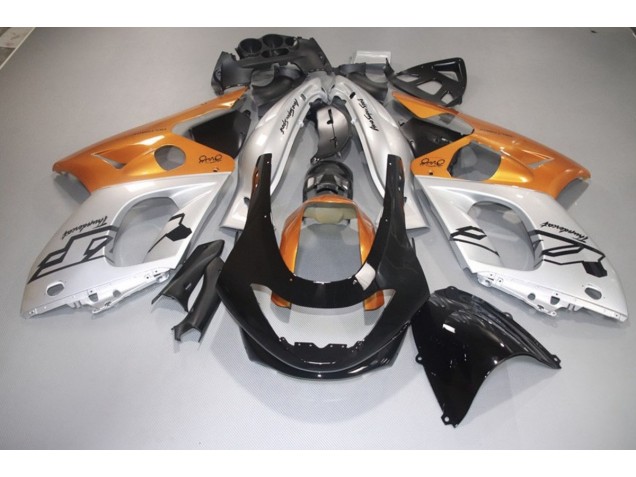Naranja Brillante Plata & Negro 1998-2007 Yamaha YZF600 Carenados Moto