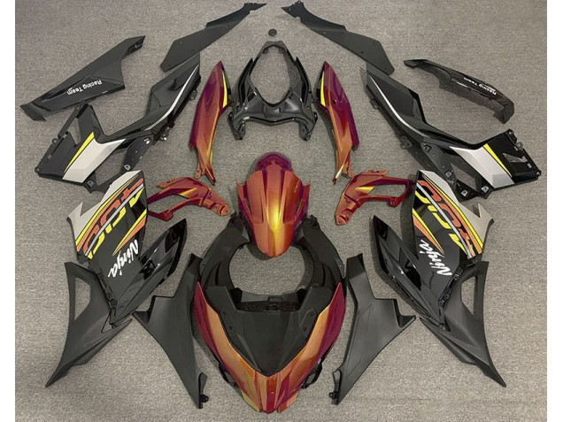 Naranja Líquido & Gris 2018-2023 Kawasaki Ninja 400 Carenados Moto