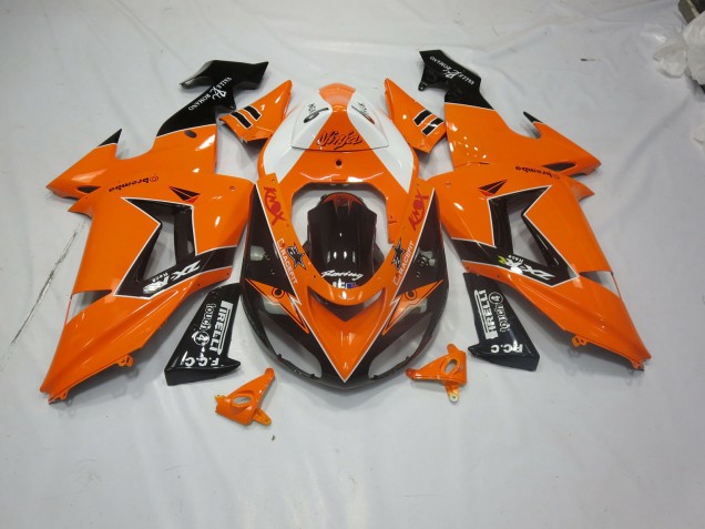 Naranja Negro 2006-2007 Kawasaki ZX10R Carenados Moto