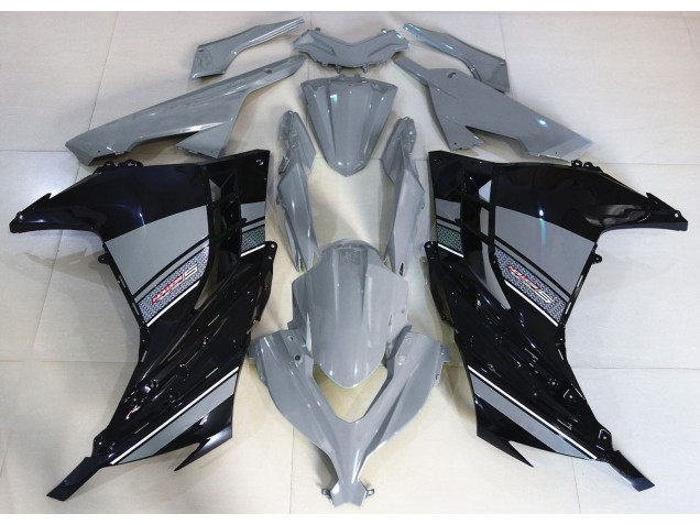 Nardo Gris & Negro 2013-2018 Kawasaki Ninja 300 Carenados Moto