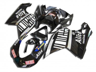 Negro Alice 2007-2014 Ducati 848 1098 1198 Carenados Moto