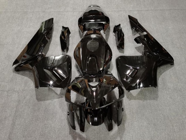Negro Brillante 2005-2006 Honda CBR600RR Carenados Moto