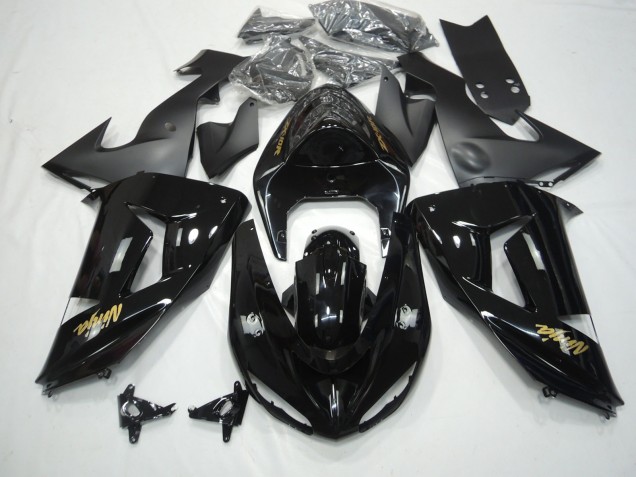 Negro Brillante 2006-2007 Kawasaki ZX10R Carenados Moto