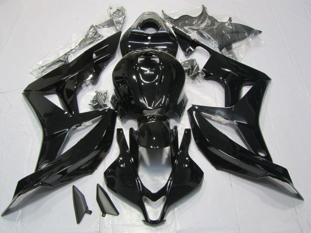 Negro Brillante 2007-2008 Honda CBR600RR Carenados Moto