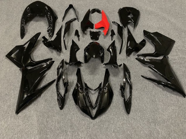 Negro Brillante 2013-2016 Triumph Daytona 675 Carenados Moto